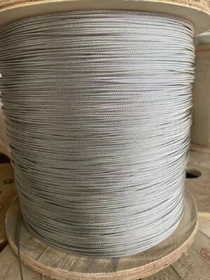 SS316 Aircraft T316 Stainless Steel Wire Ropes 1/8" 3/16" 1/4" 1x19 7x7 7x19 For Deck Cable Railing Hardware